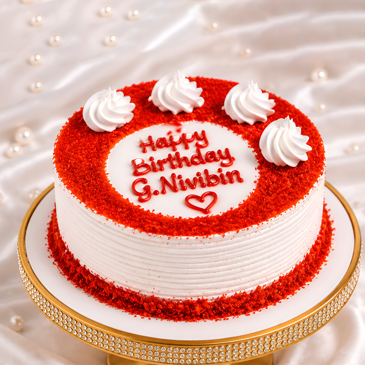 Classic Red Velvet Birthday Cake