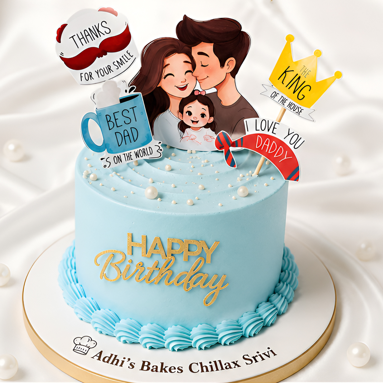 Family Theme Birthday Cake