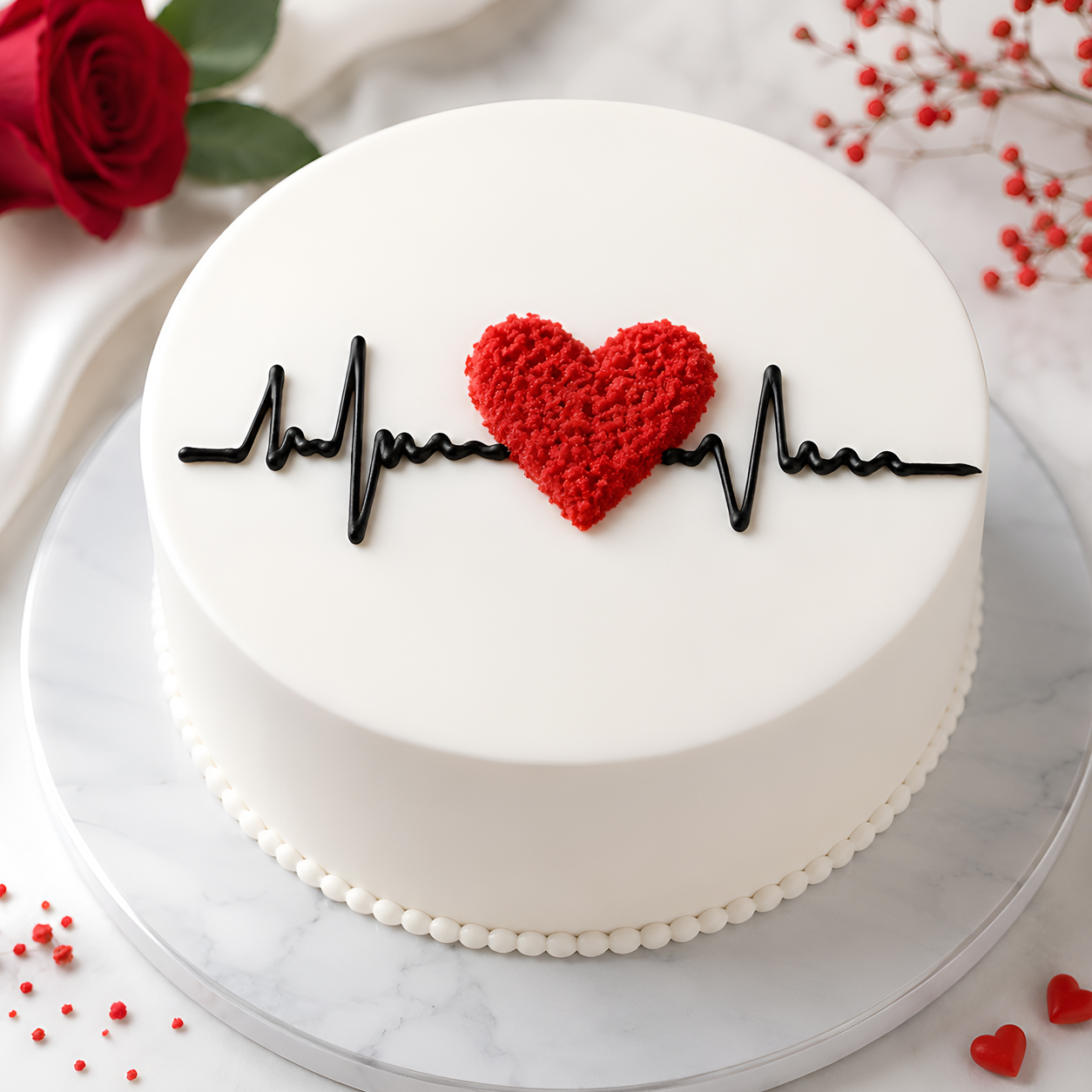 Heartbeat Love Cake
